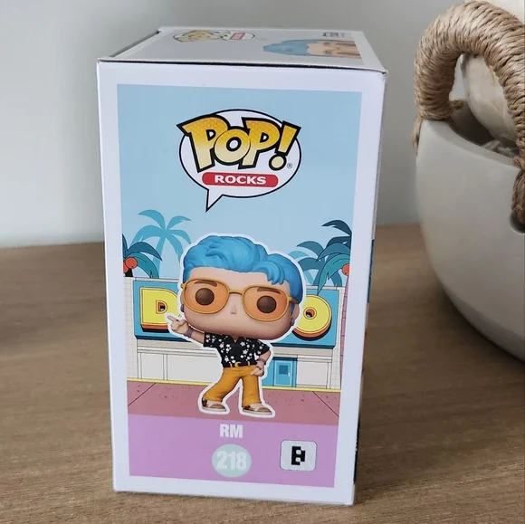 Funko Pop! BTS RM with Blue Hair and Yellow Glasses Dynamite - Picture 2 of 7